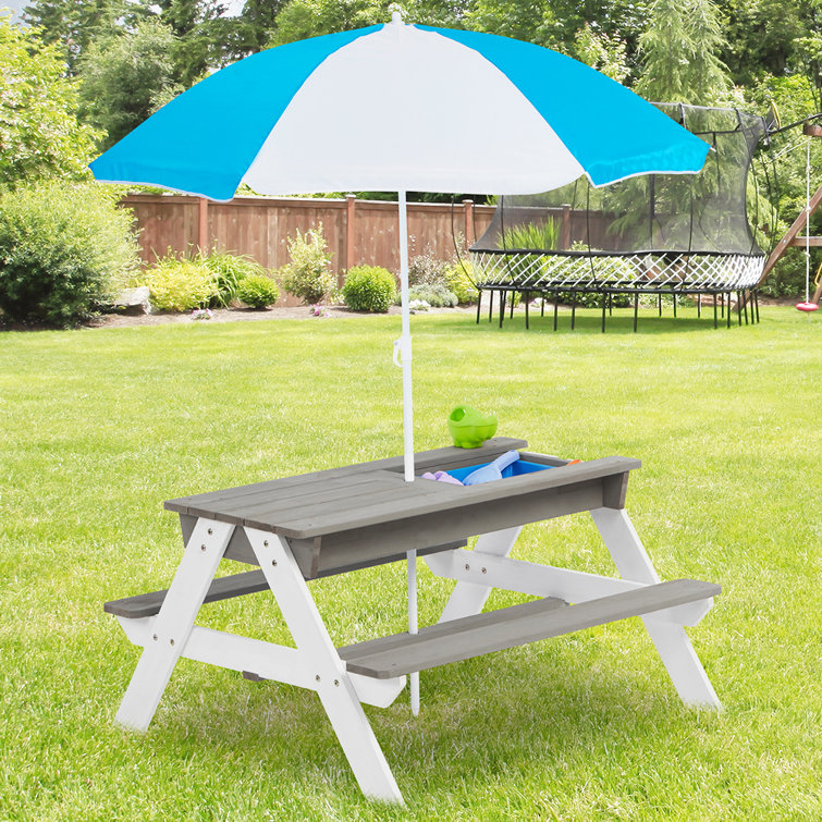 Kids outdoor discount table with umbrella